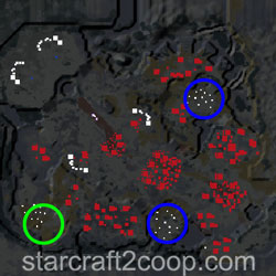 Minimap of Slayn Elemental spawn locations
